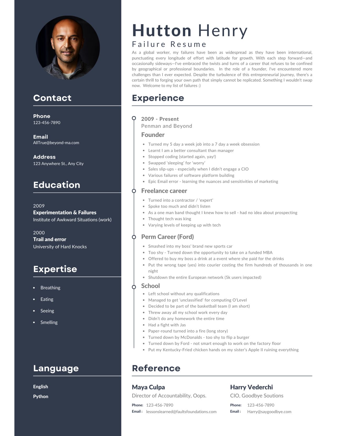 Failure Resume