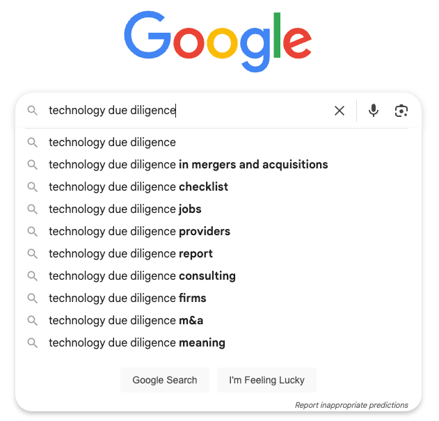 technology due diligence